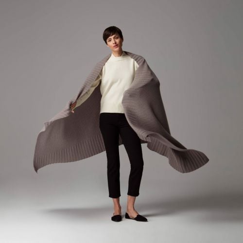 Cathedral Sophia brown Cashmere Blanket Wrap