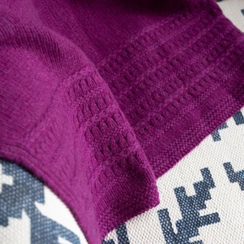 Brodie Purple Cashmere Blanket