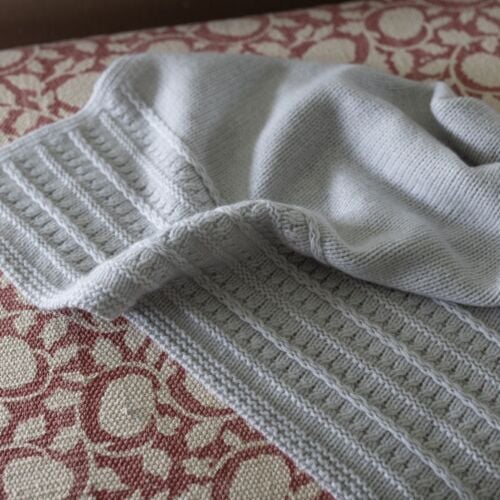 Brodie Grey Cashmere Blanket
