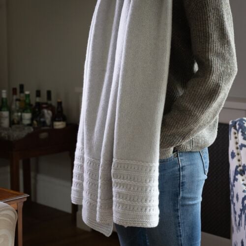 Beauly Pumice grey cashmere blanket wrap