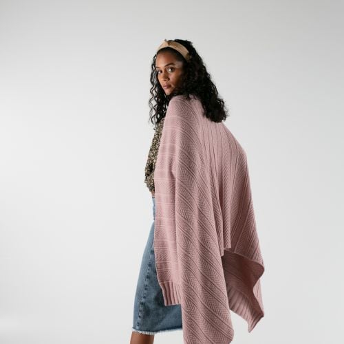 Guernsey Belle Dusky Pink Cashmere Blanket Wrap