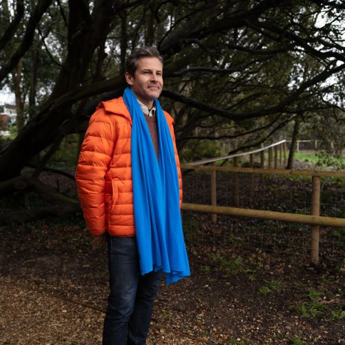 Bluebird cashmere scarf