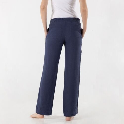 Connswater Navy Linen Loungewear Pants