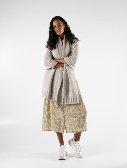 Guernsey Bonnie Oatmeal Cashmere Blanket Wrap