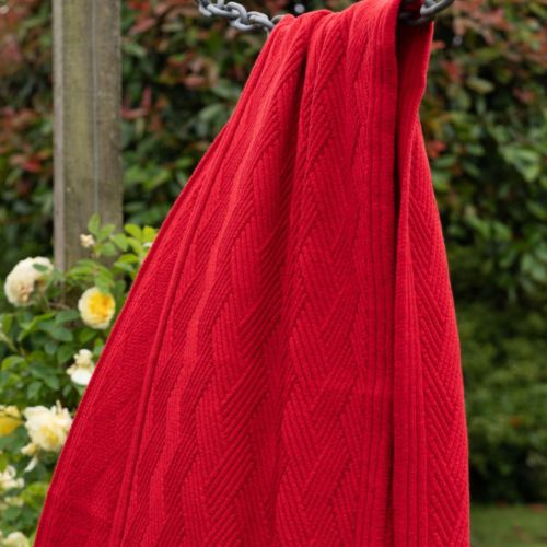 Chiltern Red Cashmere Blanket