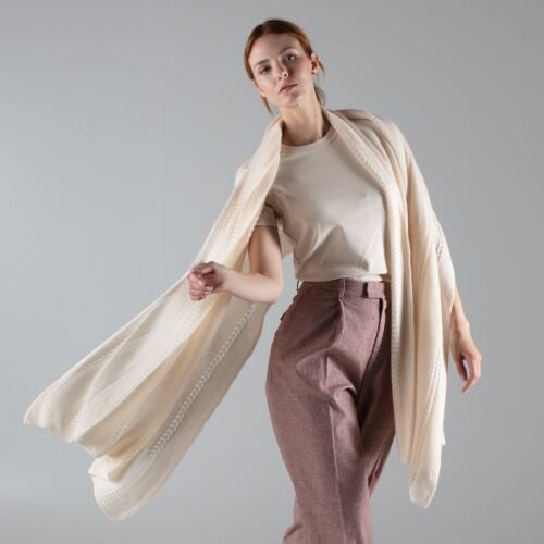Clicquot Ivory Cashmere Wrap