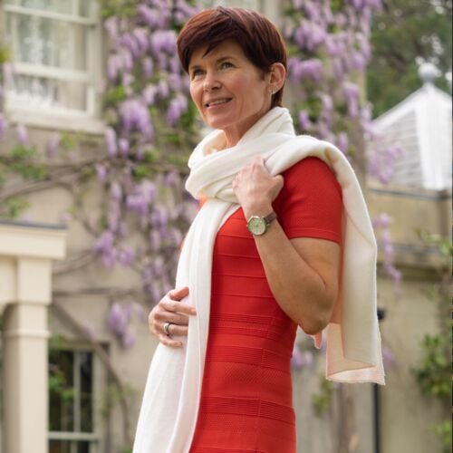 Coco White Cashmere Wrap