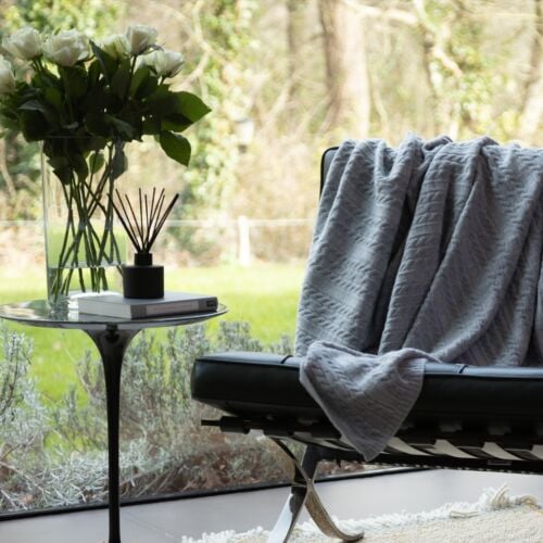 Cotswold Grey Cashmere Blanket