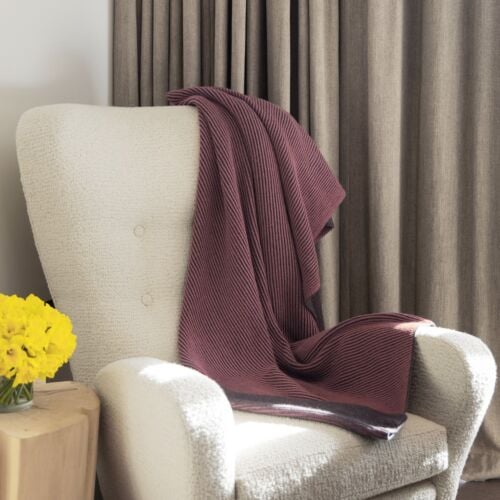Cove Pink Cashmere Blanket Throw