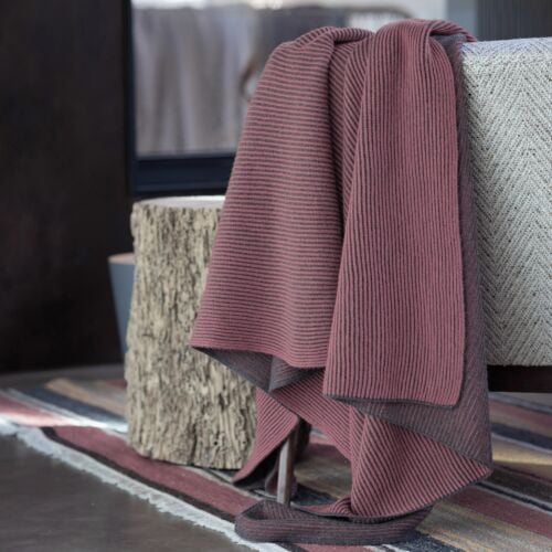 Cove Pink Cashmere Blanket Throw