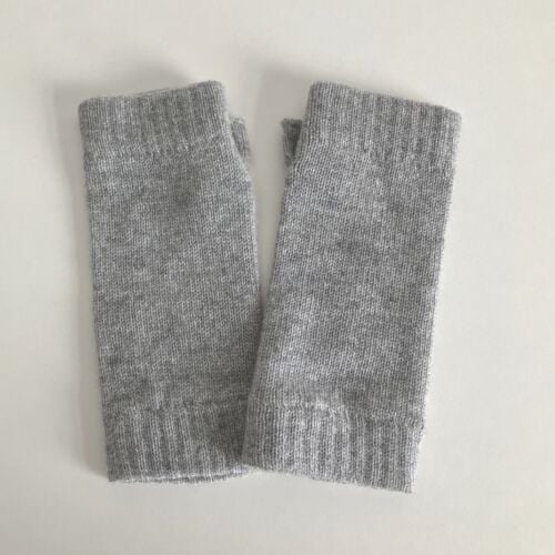 Braemar Grey Cashmere Fingerless Gloves