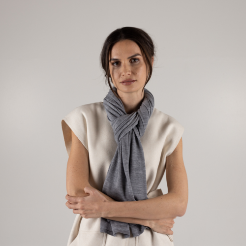 Merino Grey Pearl Wrap