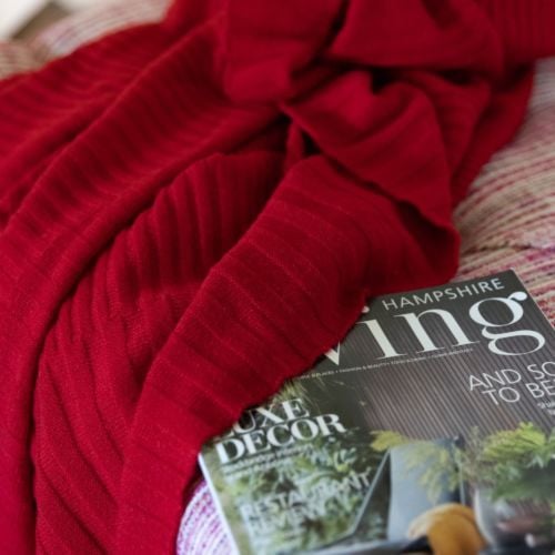 Highlander Red Cashmere Blanket