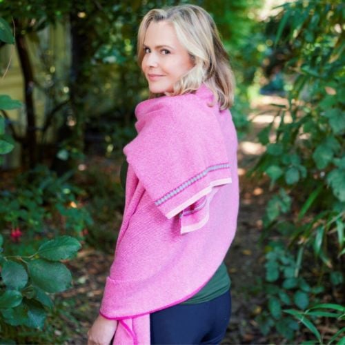 Liz Earle Wellbeing Pink Cashmere Wrap