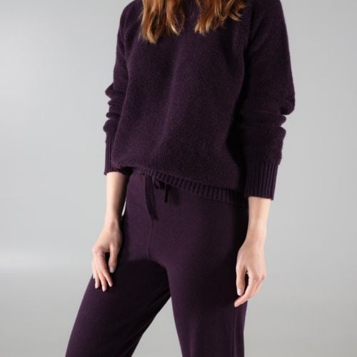 Durisdeer Plum Cashmere Lounge Top