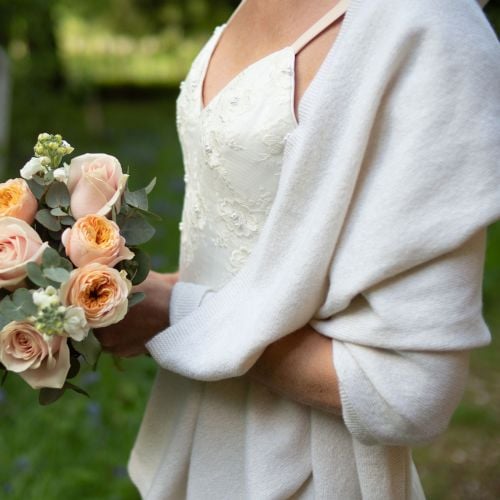 white wrap for wedding