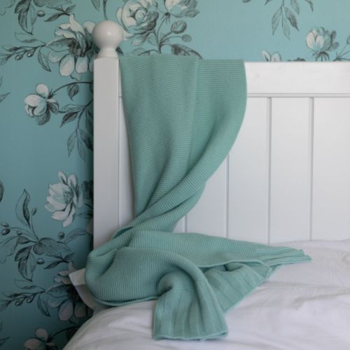 Malvern Turquoise Cashmere Blanket