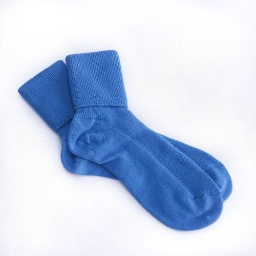 Women’s Electric Blue Cashmere Bed Socks