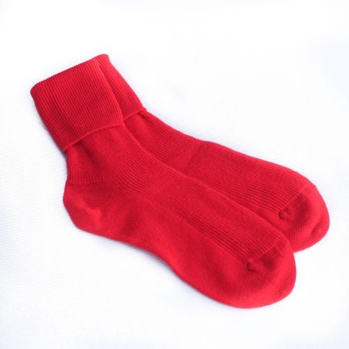 Women’s Red Cashmere Bed Socks