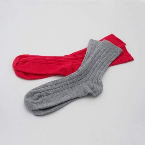 Toasty Men's Red/Grey Cashmere Socks Set