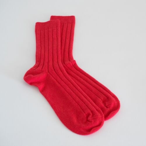 Men's Red Cashmere Bed Socks