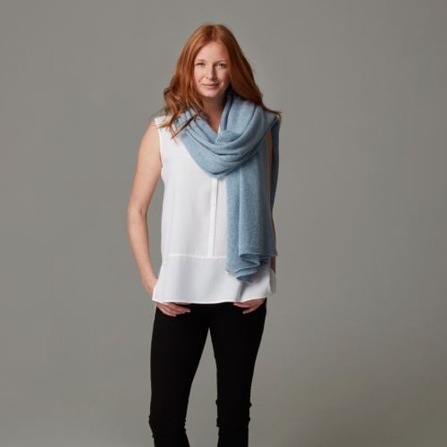 Mizzle Blue Cashmere Wrap