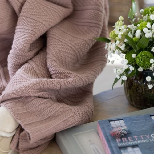 Moorland Pink Cashmere Blanket