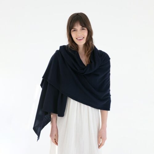 Navy Blue Cashmere wrap