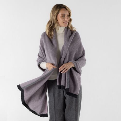 Osprey Grey/Pink Cashmere Wrap