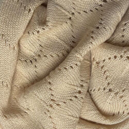 Lilliesleaf Oatmeal Silk & Cashmere Pointelle Scarf