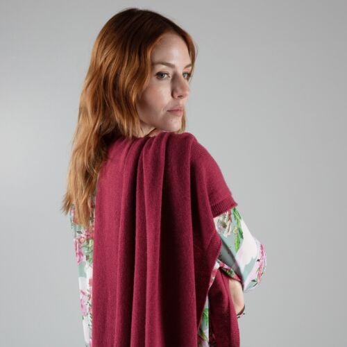 Radicchio Red Cashmere Wrap