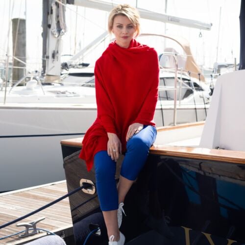 Ruby Red Cashmere Wrap