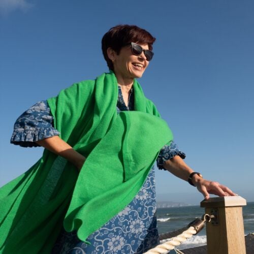 Rumba Green Cashmere Wrap
