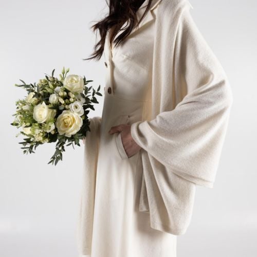 Shimmer Cream Cashmere Wedding Wrap