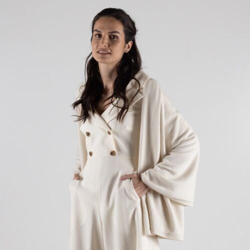 Shimmer Cream Cashmere  Wrap