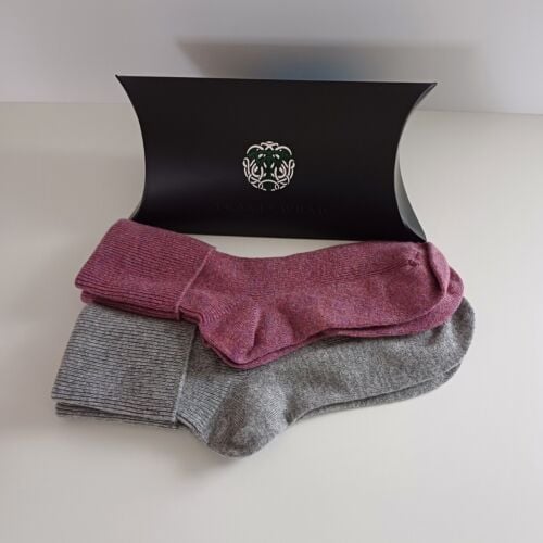 Toasty Women's Heather Pink/Grey Cashmere Socks Set