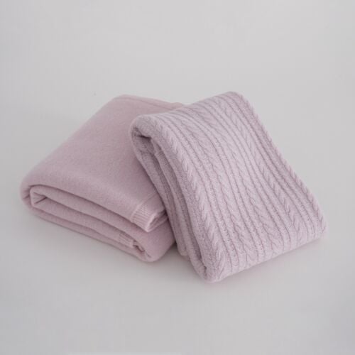 Stork Pink Cashmere Baby Blanket and Feeding Shawl