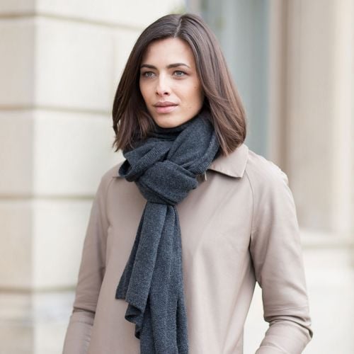 Charcoal Grey Cashmere Wrap