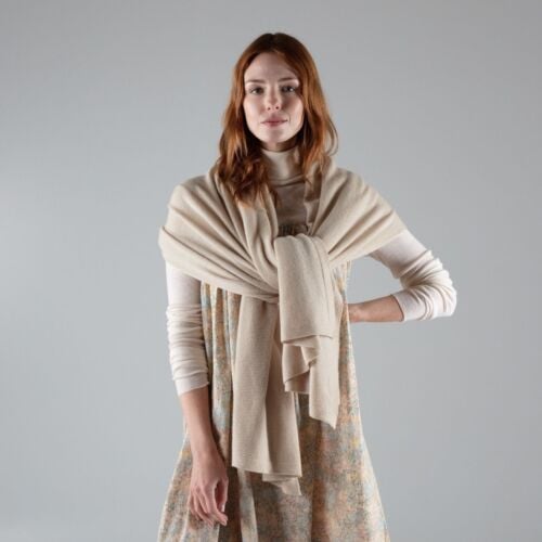 Hampshire Cream Cashmere Wrap 