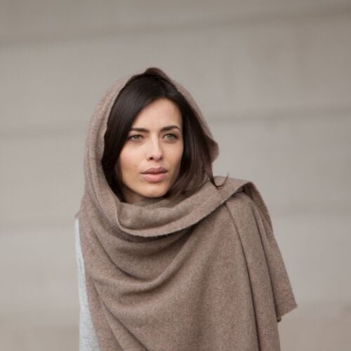 Otter Light Brown Cashmere Wrap