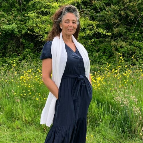 Mini Coco White Cashmere Scarf