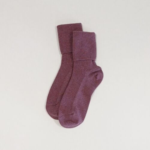 Women’s Heather Pink Cashmere Bed Socks