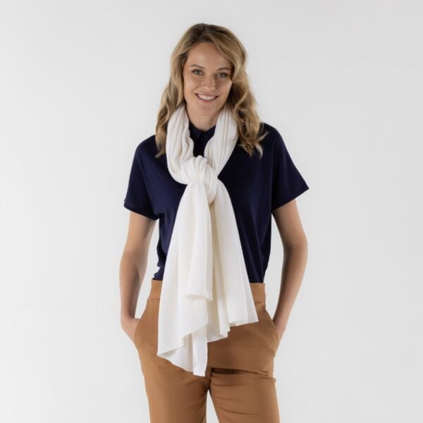 Navy Blue Cashmere Scarf/Shawl –