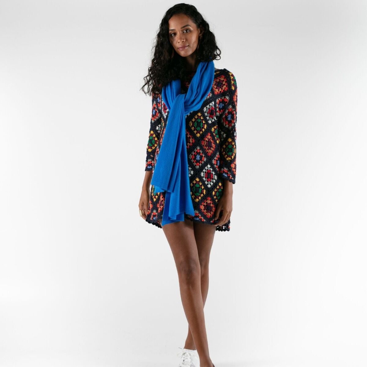BLACK COLOUR Bccamille Mini Scarf Blue main image 0