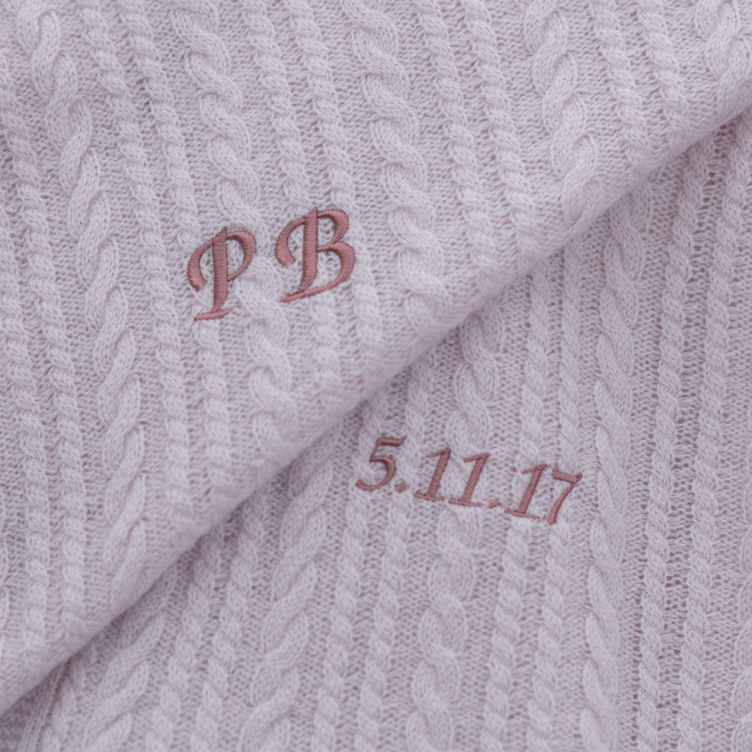 Cashmere monogrammed scarf