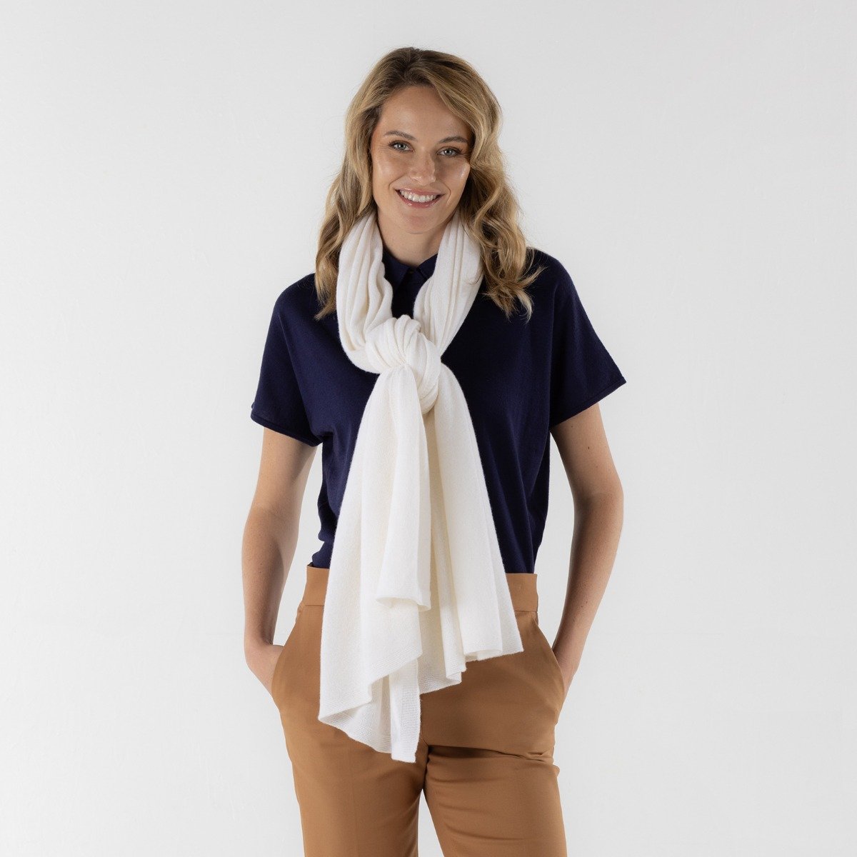 Ladies white shawl discount