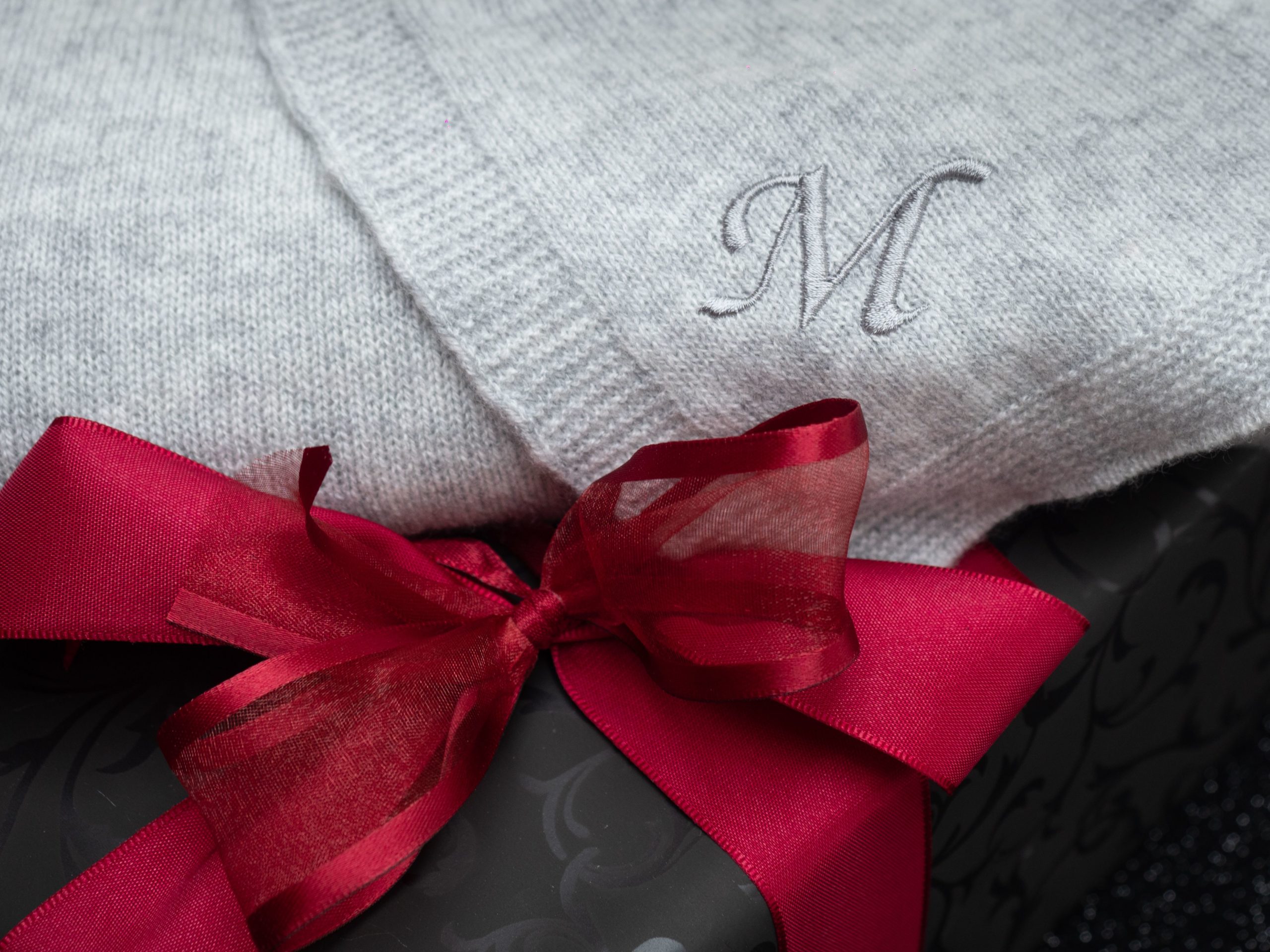 How To Monogram Your Cashmere Wrap Image